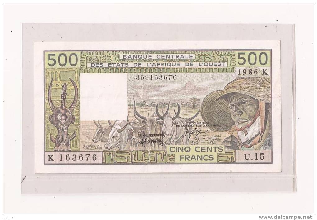 500 FRANCS - Westafrikanischer Staaten
