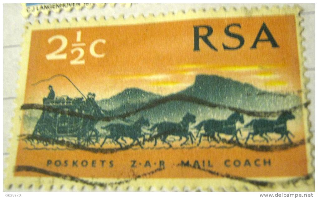 South Africa 1969 Mail Coach 2.5c - Used - Gebraucht