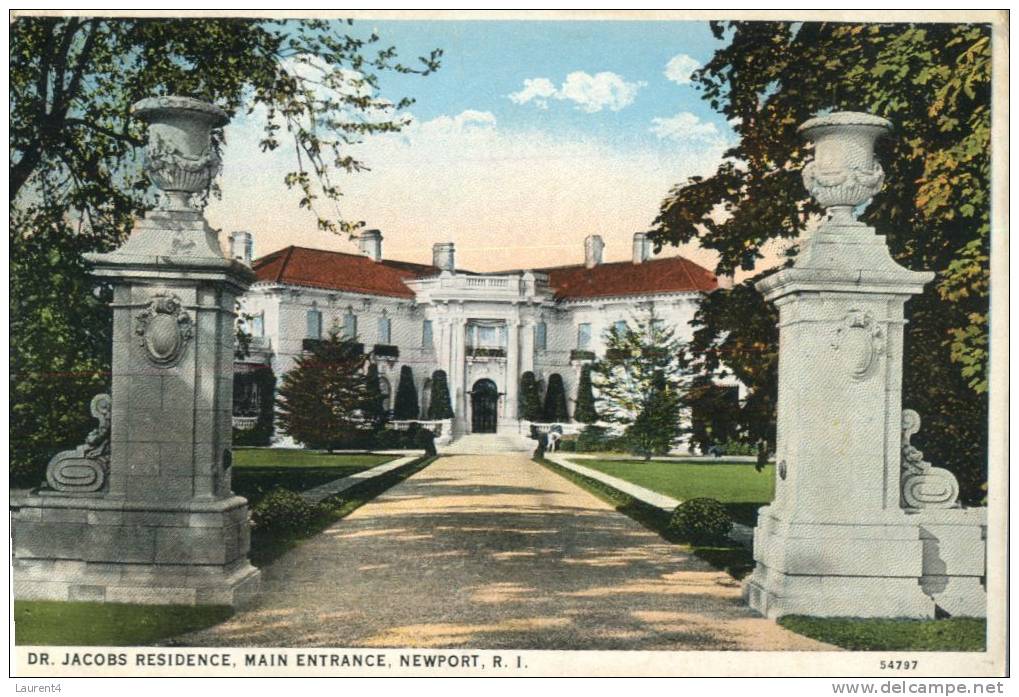 (555) Very Old Postcard - Carte Ancienne - USA - Dr Jacobs Residence - Newport