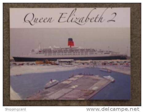 CUNARD QUEEN ELIZABETH 2 (QE2) AT PORT RASHID, DUBAI - Dampfer