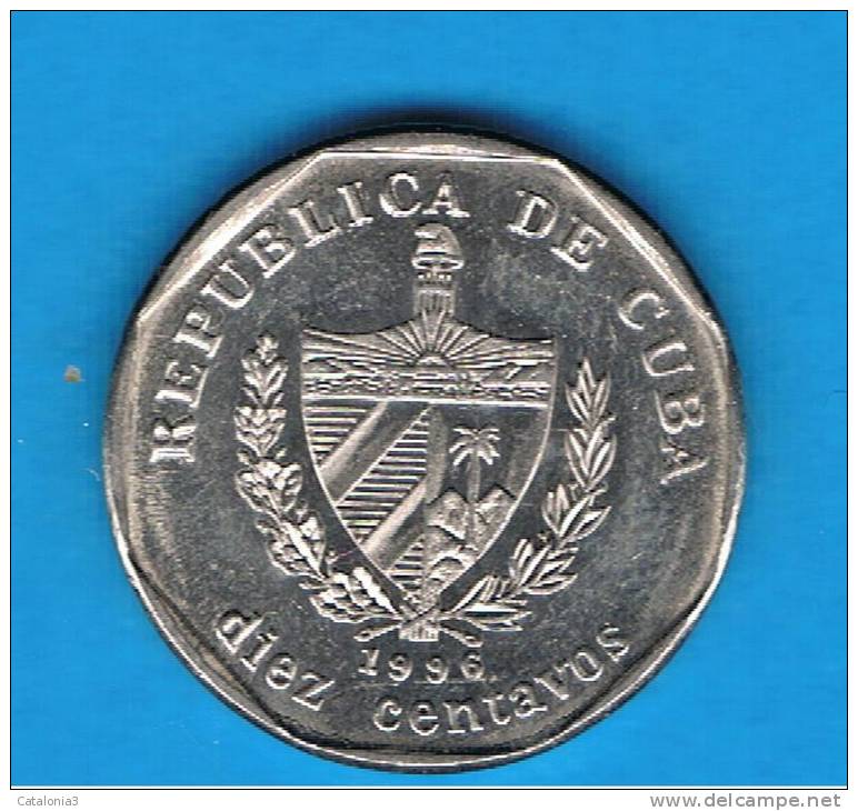 CUBA - 10 Centavos  1996  KM576 Castillo De La Fuerza - Kuba