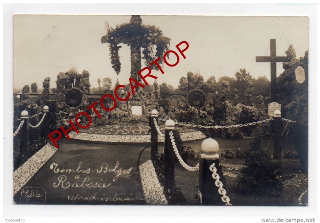 RABOSEE-BARCHON-MONUMENT-Cimetiere Militaire-Tombes Belges-CARTE PHOTO-Guerre 14-18-1WK-BELGIQUE-BELGIEN- - Blégny