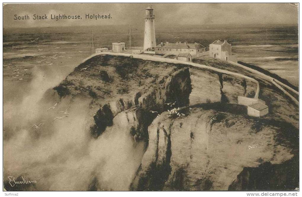 HOLYHEAD - SOUTH STACK LIGHTHOUSE By ELMER KEENE - Anglesey