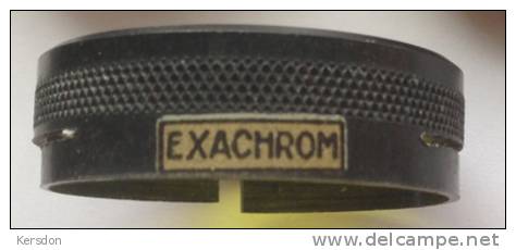 Filtre Exachrome Jaune Avec Boite En Bakelite - Lenses