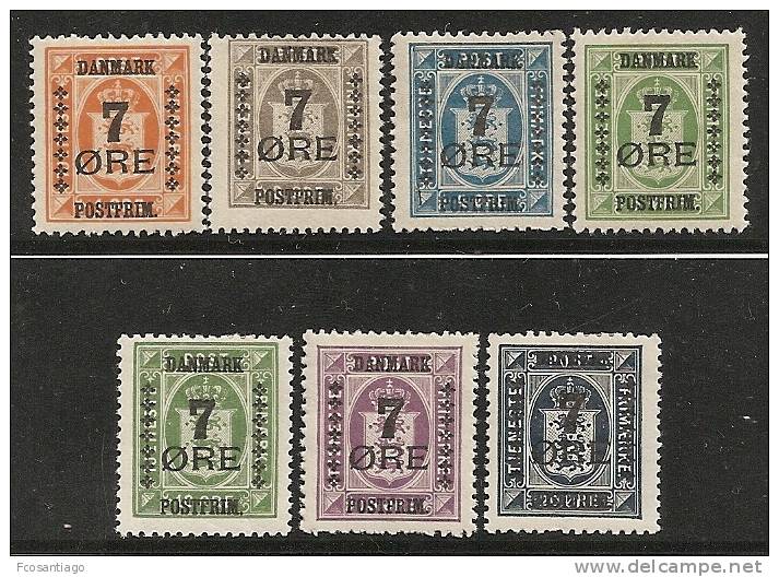 DINAMARCA 1926 - Yvert #174/80 - MLH * - Nuevos