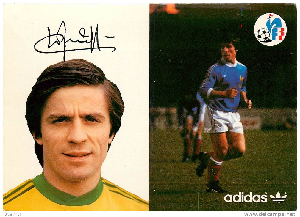 Football -Loïc AMISSE - Equipe De France Mondial 1978 - CP Adidas & FFF -Portrait + En Jeu + Signature + Curiculum -TTB - Calcio