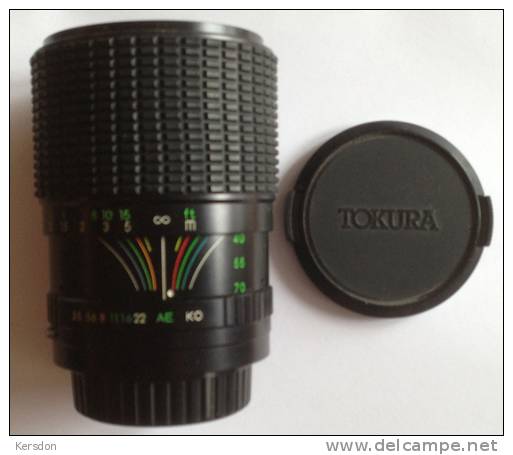 Objectif TOKURA Auto Zoom 28x70 (58) - 1:3,5 - 4,5 - Monture Konica T3 Avec Sa Housse - Material Y Accesorios