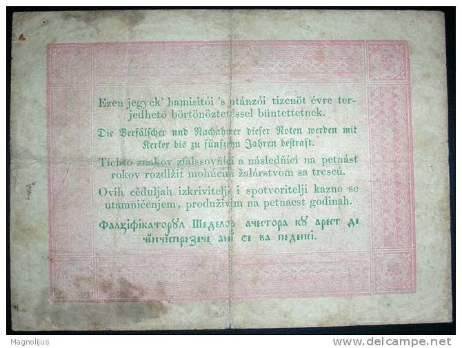 Paper Money,Banknote,Austria-Hu Ngary Monarchy,Revolution,Hunga Rian,5 Forint,Dim.133x92mm,Year Of 1848. - Hungría