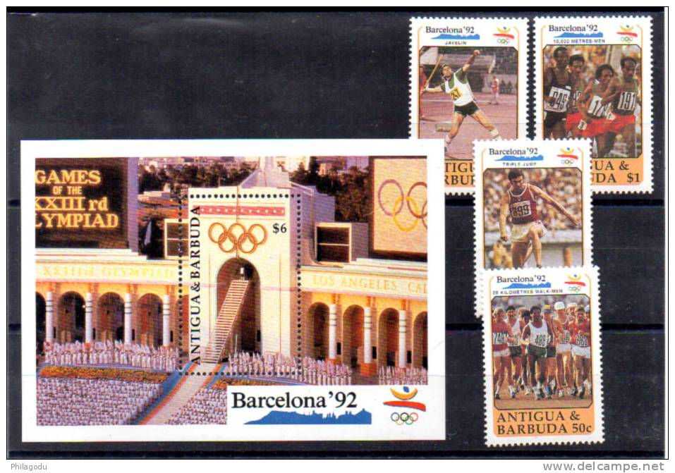 Antigua 1990, Jeux Olympiques De Barcelone, 1273 / 1276** + Bf 182** - Summer 1992: Barcelona