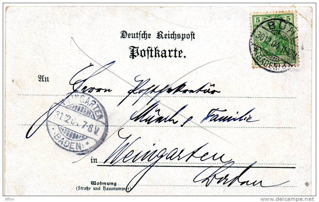 Gruss Aus Buhl 1900 Postcard - Bühl