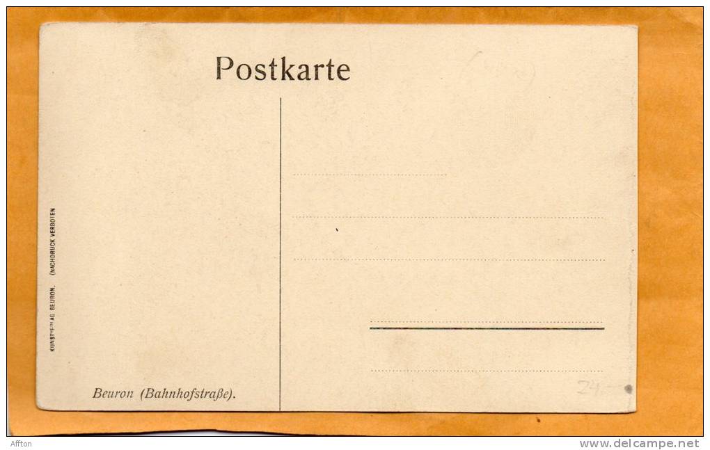 Beuron Bahnhofstrasse 1905 Postcard - Sigmaringen