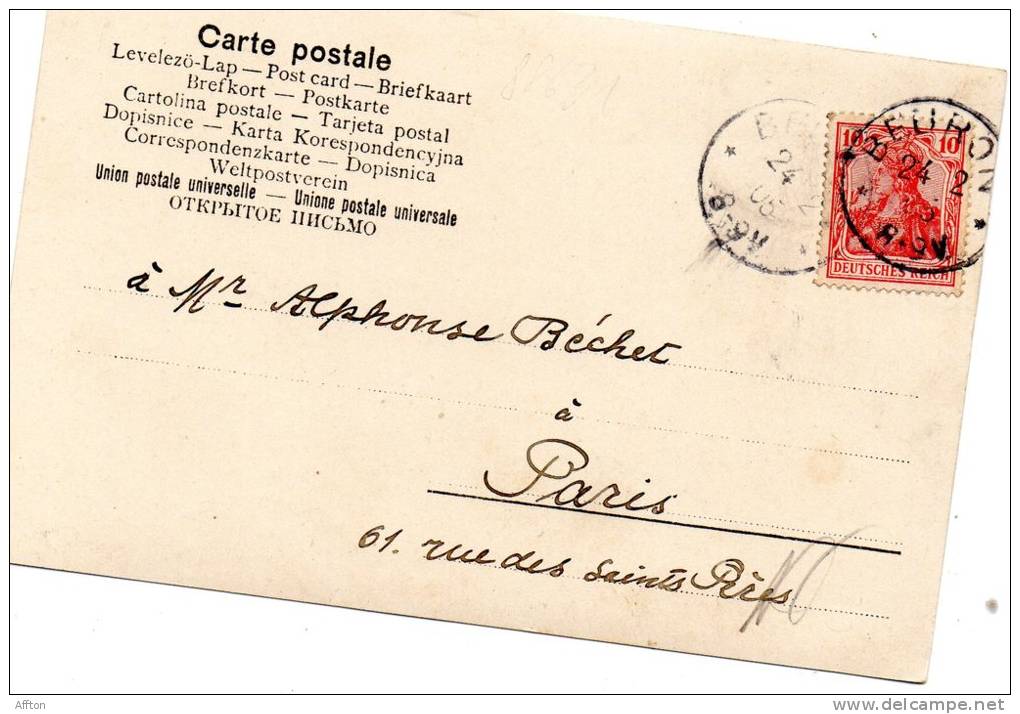 Gruss Aus Beuron 1905 Postcard - Sindelfingen