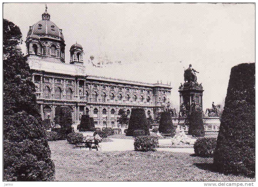 Österreich, Wien, Naturhistorisches Museum Mit Denkmal Der Kaiserin Maria Theresia 1967, Gelaufen Ja - Musées