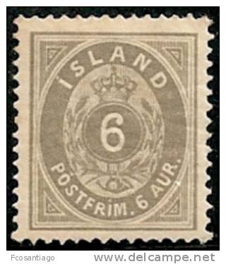 ISLANDIA 1876 - Yvert #7a - MLH * (Dentado 14) - Unused Stamps