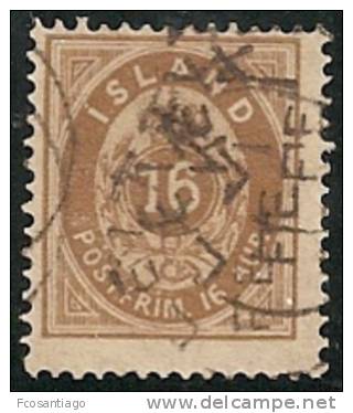 ISLANDIA 1876 - Yvert #9a (Dentado 14) - VFU - Usados