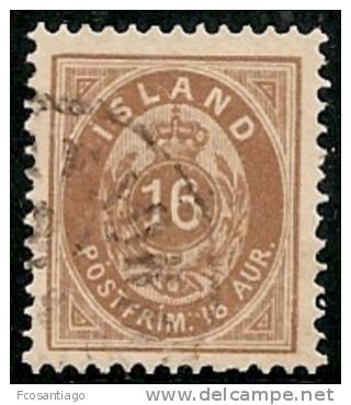 ISLANDIA 1876 - Yvert #9b (Dentado 12 1/2) - VFU - Usados