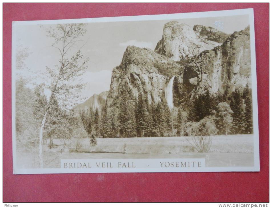 Rppc  Bridal Veil Fall  Yosemite  EKC Box Not Mailed    --ref 933 - Yosemite