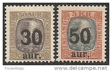 ISLANDIA 1925 - Yvert #113/14 - MLH * - Nuevos