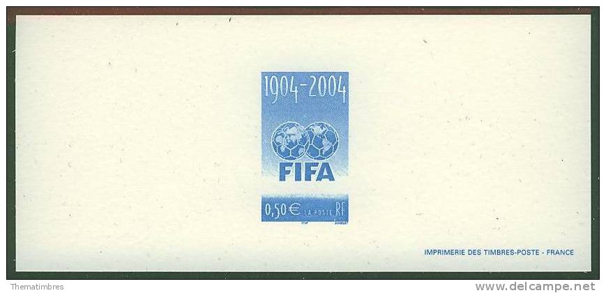 GRA3671 Football Centenaire De La FIFA 3671 France 2004 Gravure Officielle - Otros & Sin Clasificación