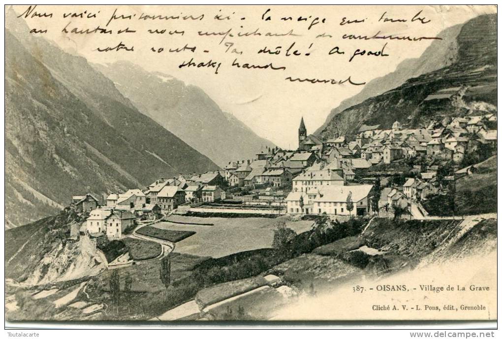 CPA 05 OISANS VILLAGE DE LA GRAVE 1903 - Altri & Non Classificati