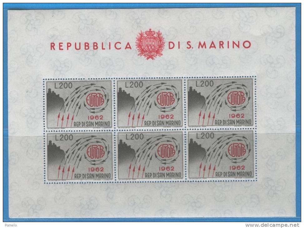 SAN MARINO - Europa 62 - Blocs-feuillets