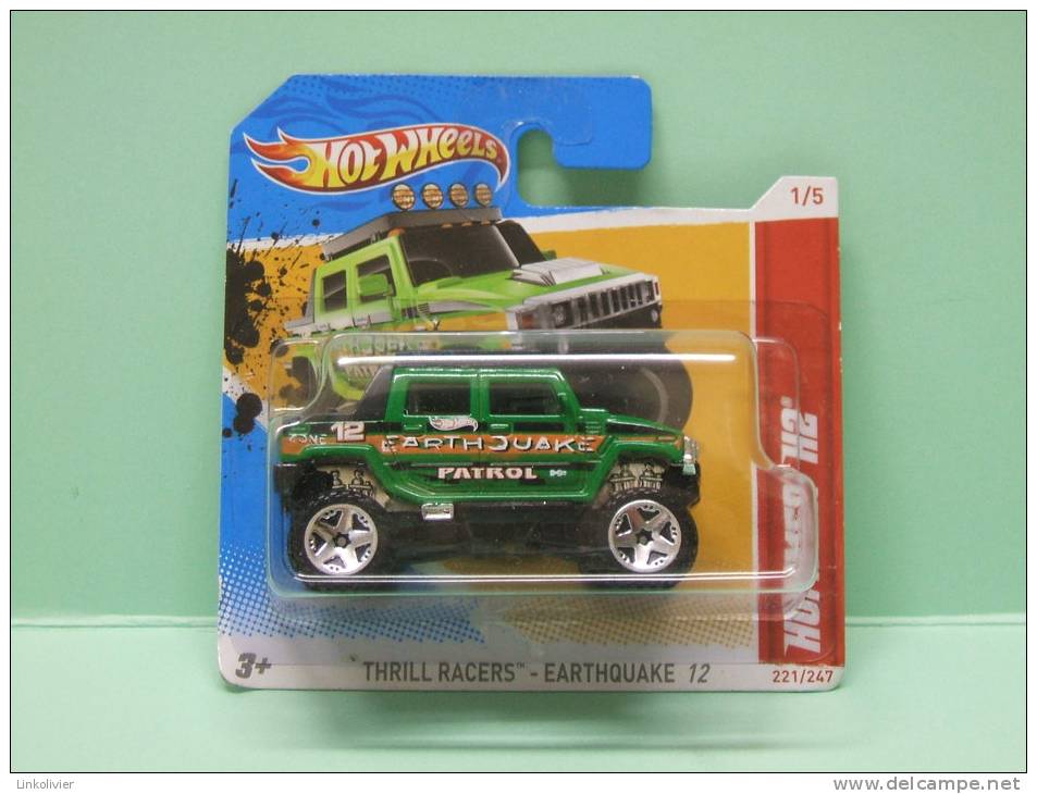 HUMMER H2 - Thrill Racers Earthquake 2012 - HOTWHEELS Hot Wheels Mattel 1/64 EU Blister - HotWheels