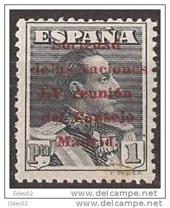 ES465-L3969TOISC.España Spain Espagne SOCIEDAD DE NACIONES ALFONSO XIII.1929 (Ed 465*).con Charnela.MAGNIFICA - Otros & Sin Clasificación