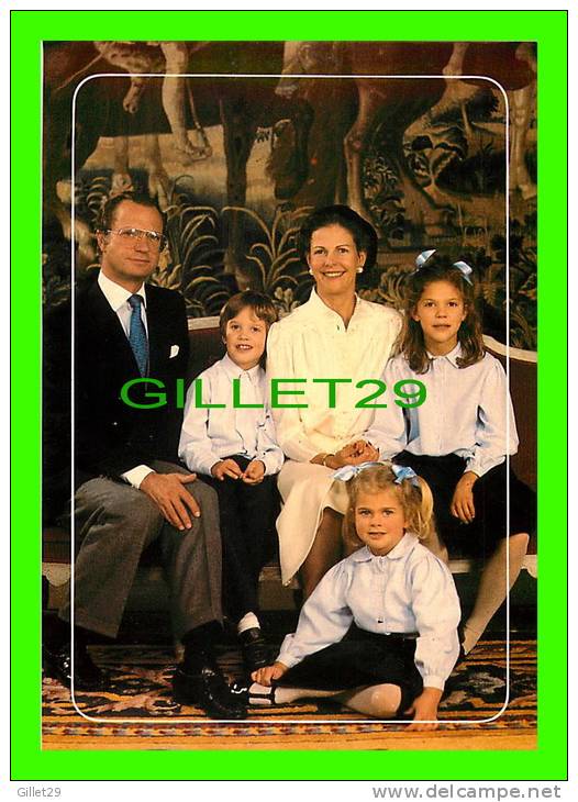 ROYAL FAMILIES - THE KING &amp; QUEEN OF SWEDEN -  KUNG CARL XVI GUSTAF OCH DROTTNING SILVIA - DIMENSION 12X17 Cm - - Royal Families