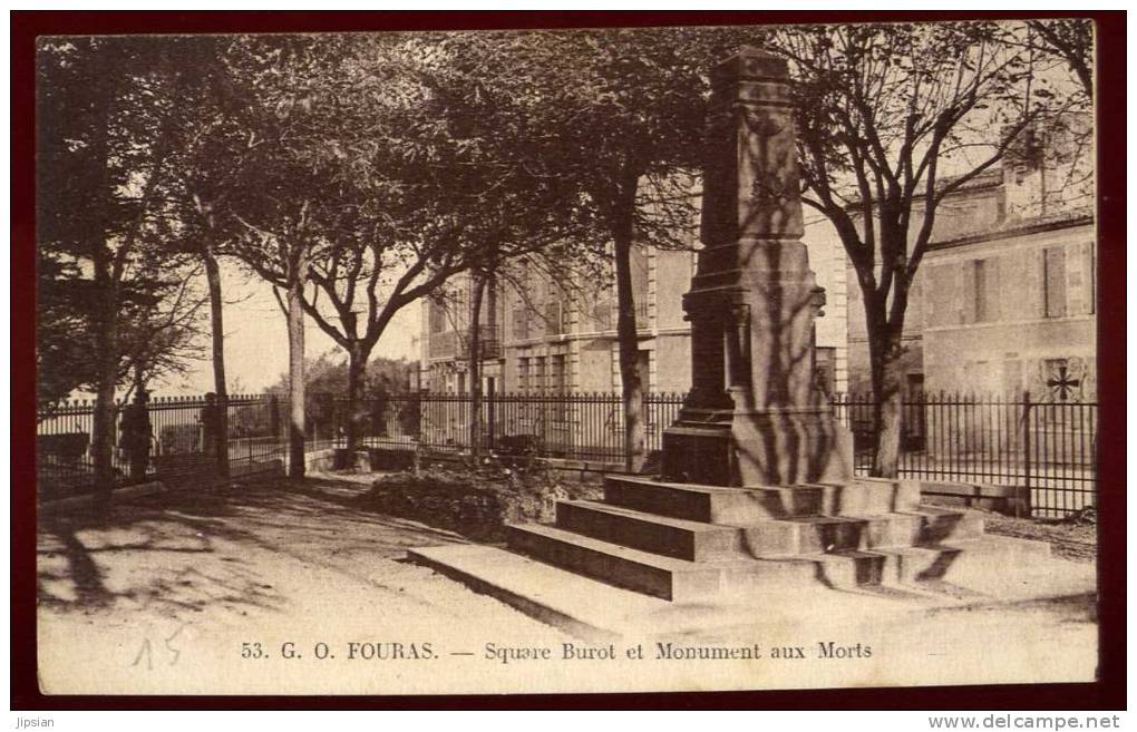 Cpa   Du  17 Fouras  Square Burot Et Monument Aux Morts    PUO25 - Fouras-les-Bains