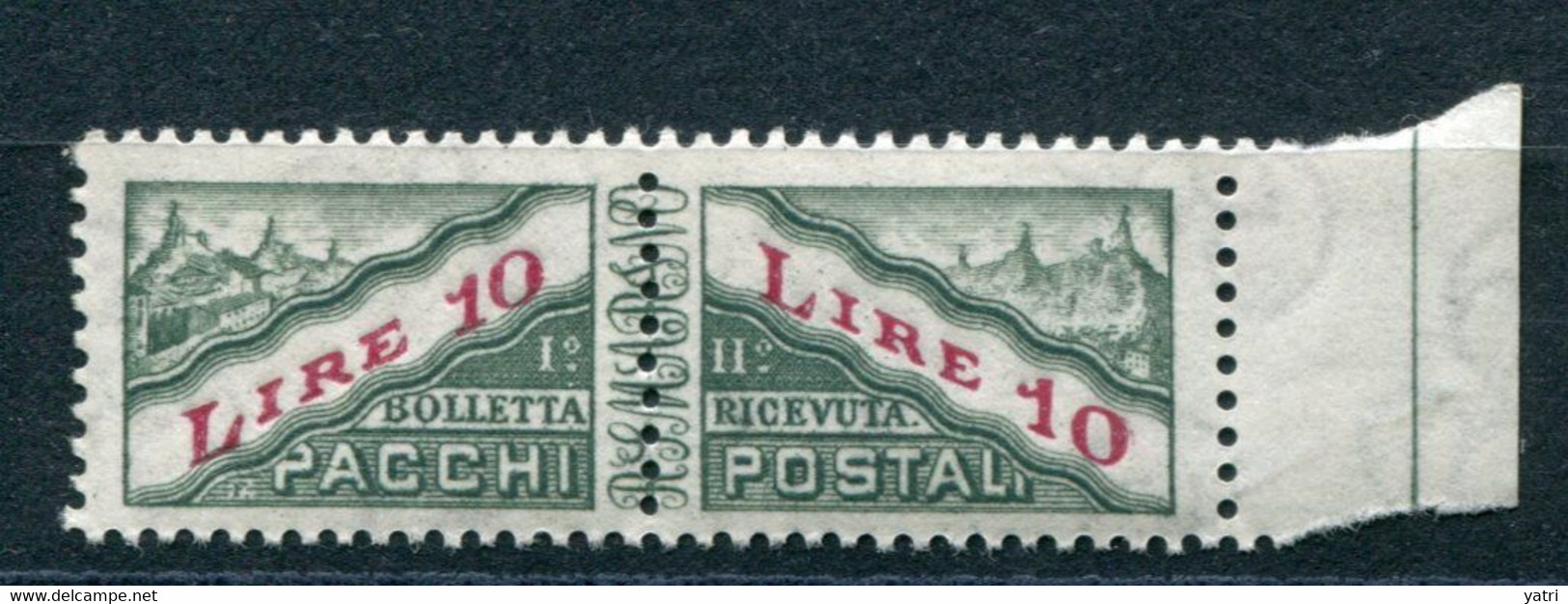 Repubblica Di San Marino  -  1965 -- 10 Lire Pacchi  Sass. 42 ** MNH - Paquetes Postales