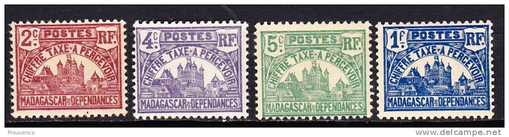 MADAGASCAR  1908 -27     TAXE  8 A 10 + 16  * - Portomarken