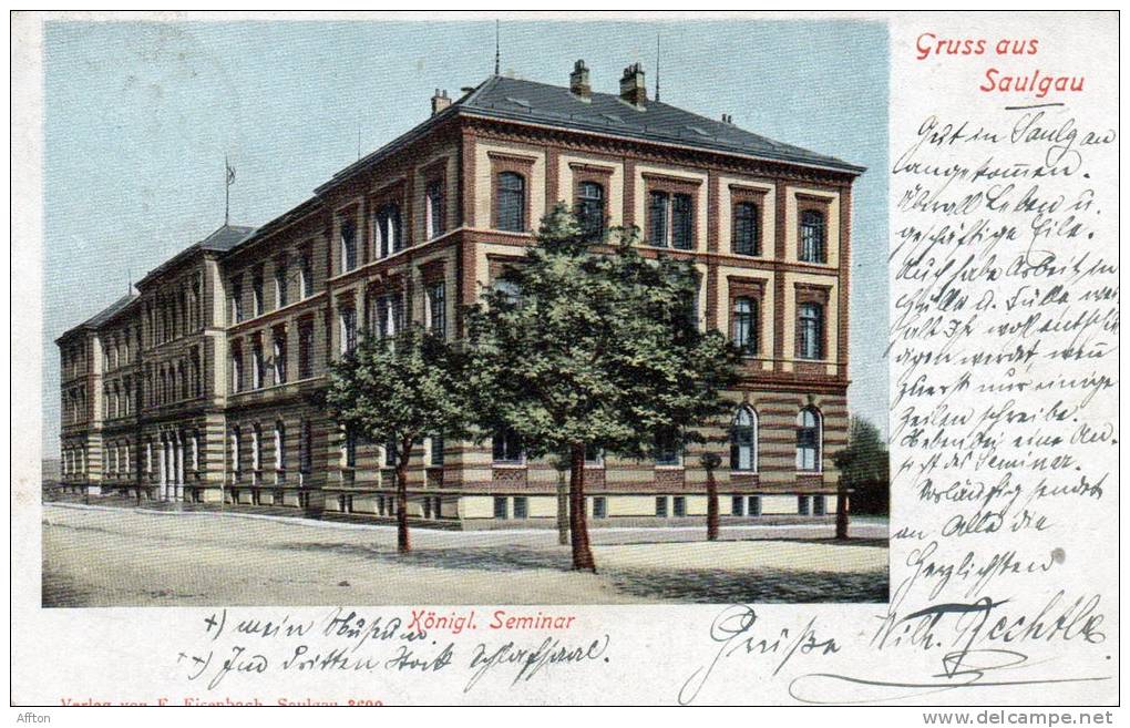 Gruss Aus Saulgau Konigl. Seminar 1900 Postcard - Sigmaringen