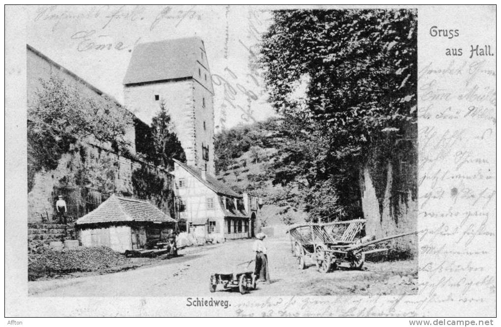 Gruss Aus Hall Schiedweg 1900 Postcard - Schwaebisch Hall