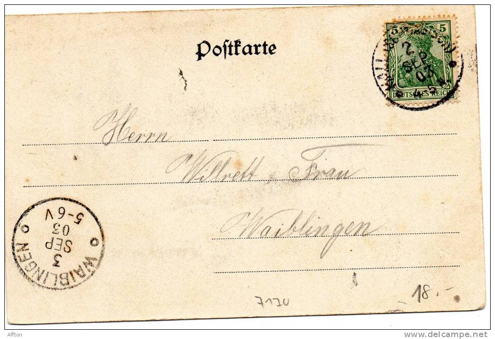 Gruss Aus Hall Schiedweg 1900 Postcard - Schwaebisch Hall