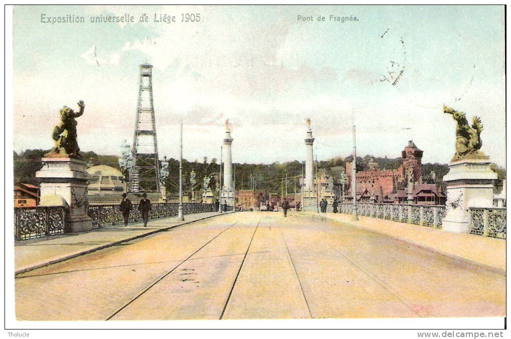 "Exposition De Liège-1905"-Carte Postale-Pont De Fragnée -Oblitération De Voulaines (Côte D´Or)- - Liege