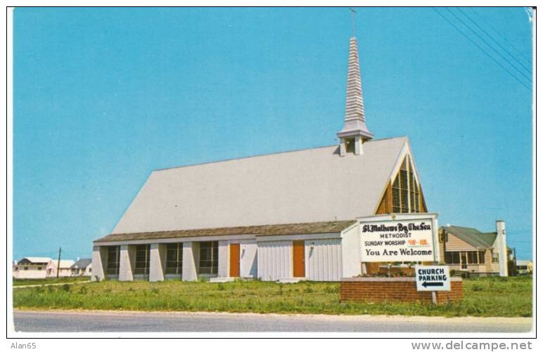 Fenwick Island DE Delaware, St. Mathews By-the-Sea Methodist Church C1950s/60s Vintage Postcard - Sonstige & Ohne Zuordnung