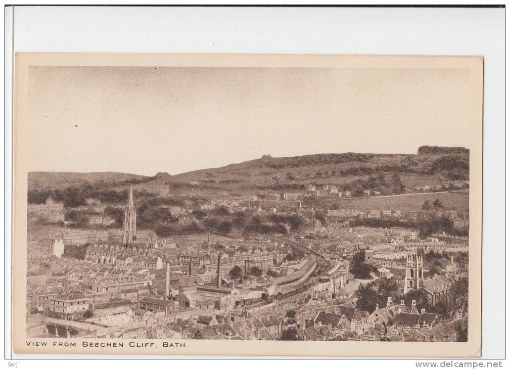 View From Beechen Cliff Bath United Kingdom Old PC - Bath