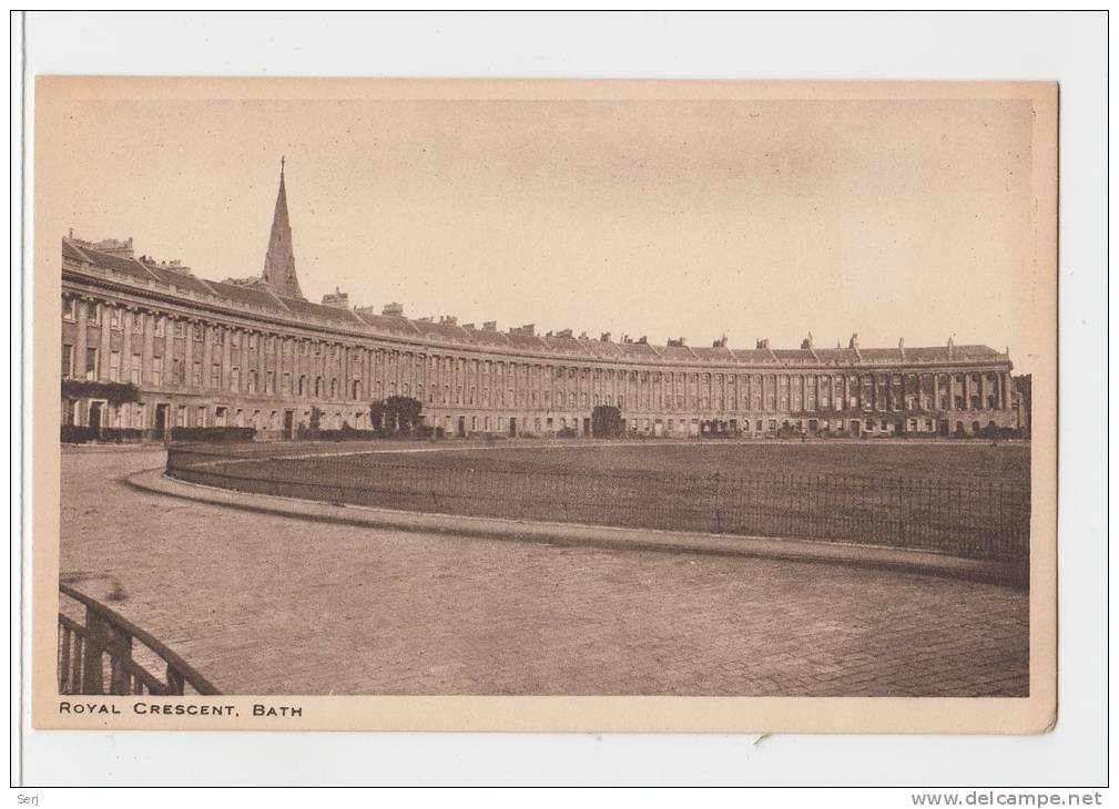 Royal Crescent Bath United Kingdom Old PC - Bath