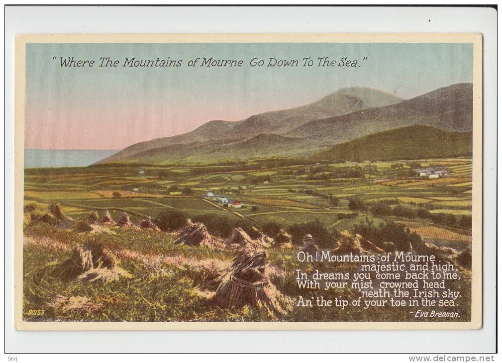 Where The Mountains Of Mourne Go Down To The Sea  Northem Ireland United Kingdom Old PC - Down