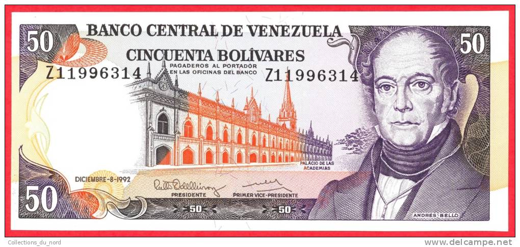 Venezuela -  50 Bolivares - UNC - 1992 / Papier Monnaie - Billet - Vénézuela - Venezuela