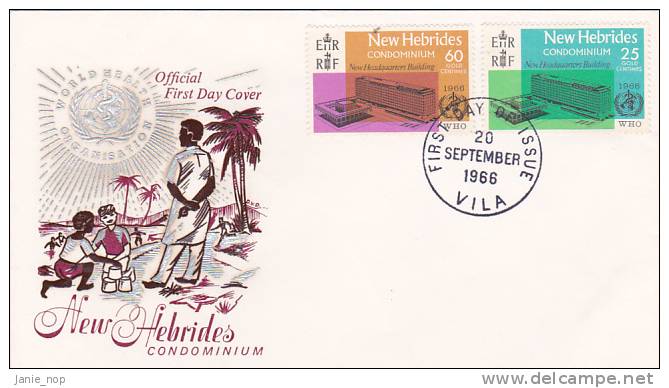 New Hebrides 1966 WHO New Headquarters FDC - Other & Unclassified