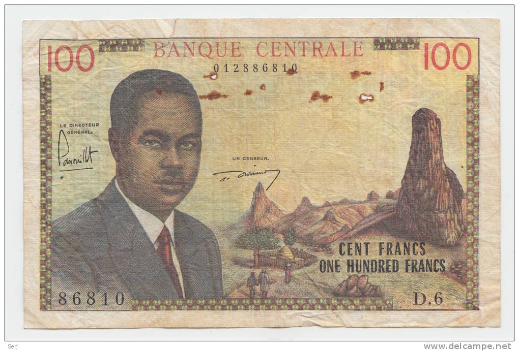 CAMEROUN 100 FRANCS 1962 "F" P 10 - Camerún