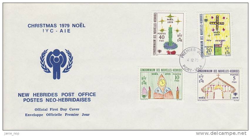 New Hebrides 1979 Christmas-IYC  FDC - Other & Unclassified