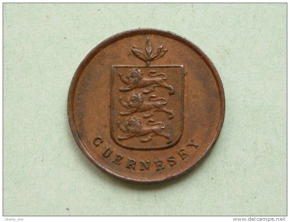 1830 - 1 DOUBLE / KM 1 ( For Grade, Please See Photo ) !! - Guernsey