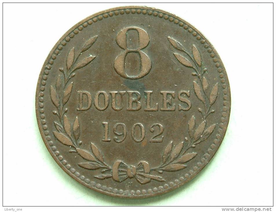1902 H - 8 DOUBLES / KM 7 ( For Grade, Please See Photo ) !! - Guernsey