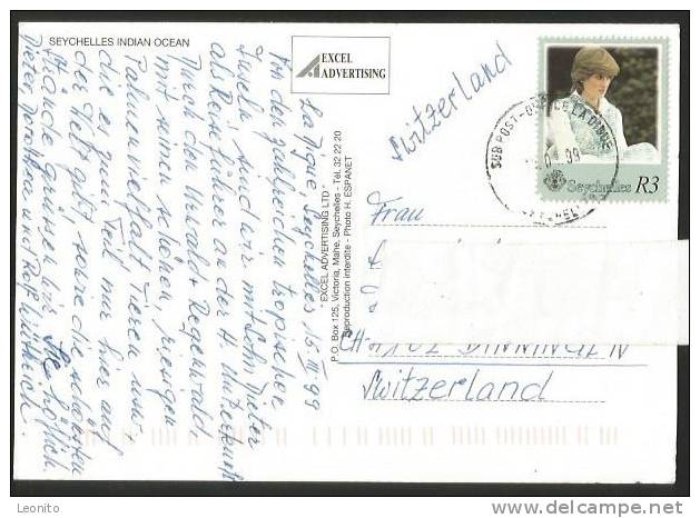 SEYCHELLES Indian Ocean Victoria Mahe Stamp DIANA Princess 1999 - Seychellen