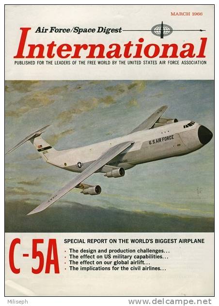 Air Force / Space Digest - INTERNATIONAL - MARCH 1966 -  Vietnam - Avion - Fusée - Tank  .....     (3282) - Englisch