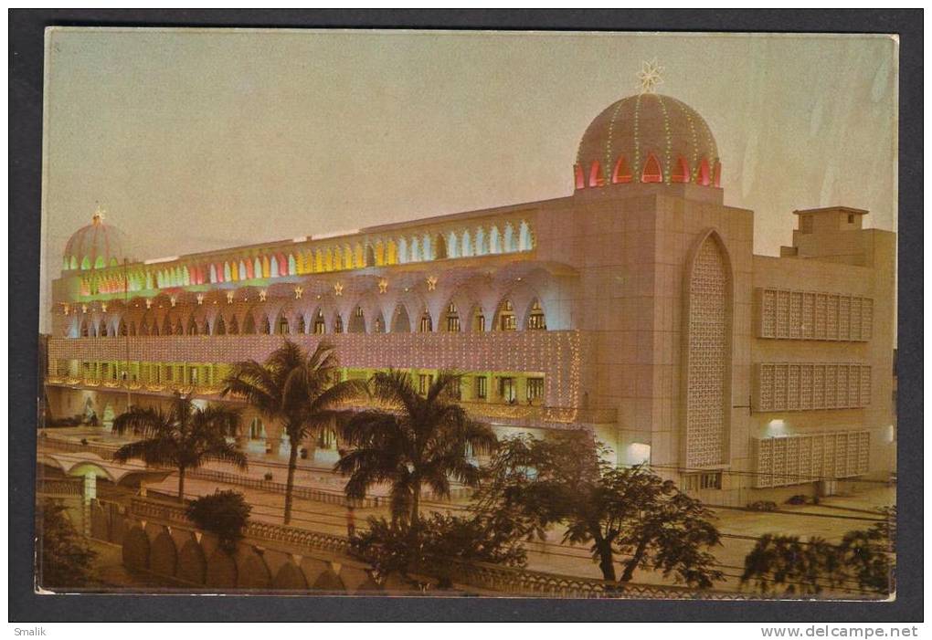 PAKISTAN Old POSTCARD- Ismaili Jama'at Khana Garden East Karachi, Unused - Pakistán