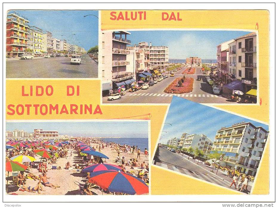 B3002 Chioggia (Venezia) - Saluti Dal Lido Di Sottomarina - Hotel Anzoletti - Auto Cars Voitures / Viaggiata 1967 - Chioggia