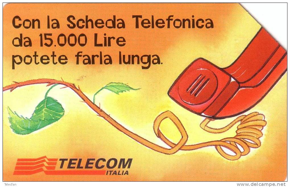 ITALIE ITALY ITALIA SCHEDA TELEFONICA ROSE ROSA SUPERBE 15000 LIRE  UT - Pubbliche Pubblicitarie